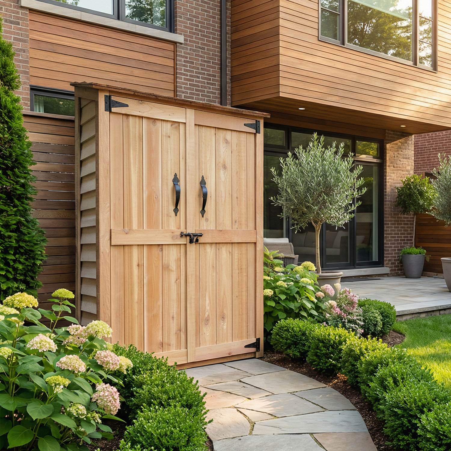 yohey　ウエアハウス Outdoor Living Today 4 ft. W x 2 ft. D Garden Chalet Cedar Wood